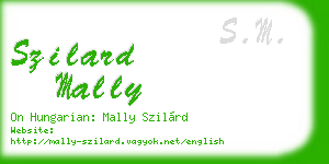 szilard mally business card